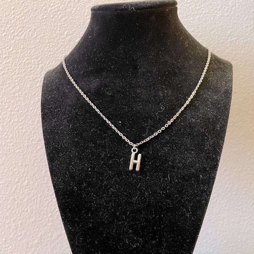 Handmade Letter H Pendant Necklace